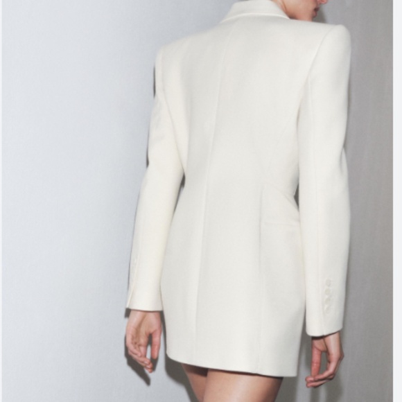 ZARA NEW WOMAN DOUBLE-BREASTED BLAZER SHOULDER PADS - Picture 3 of 5